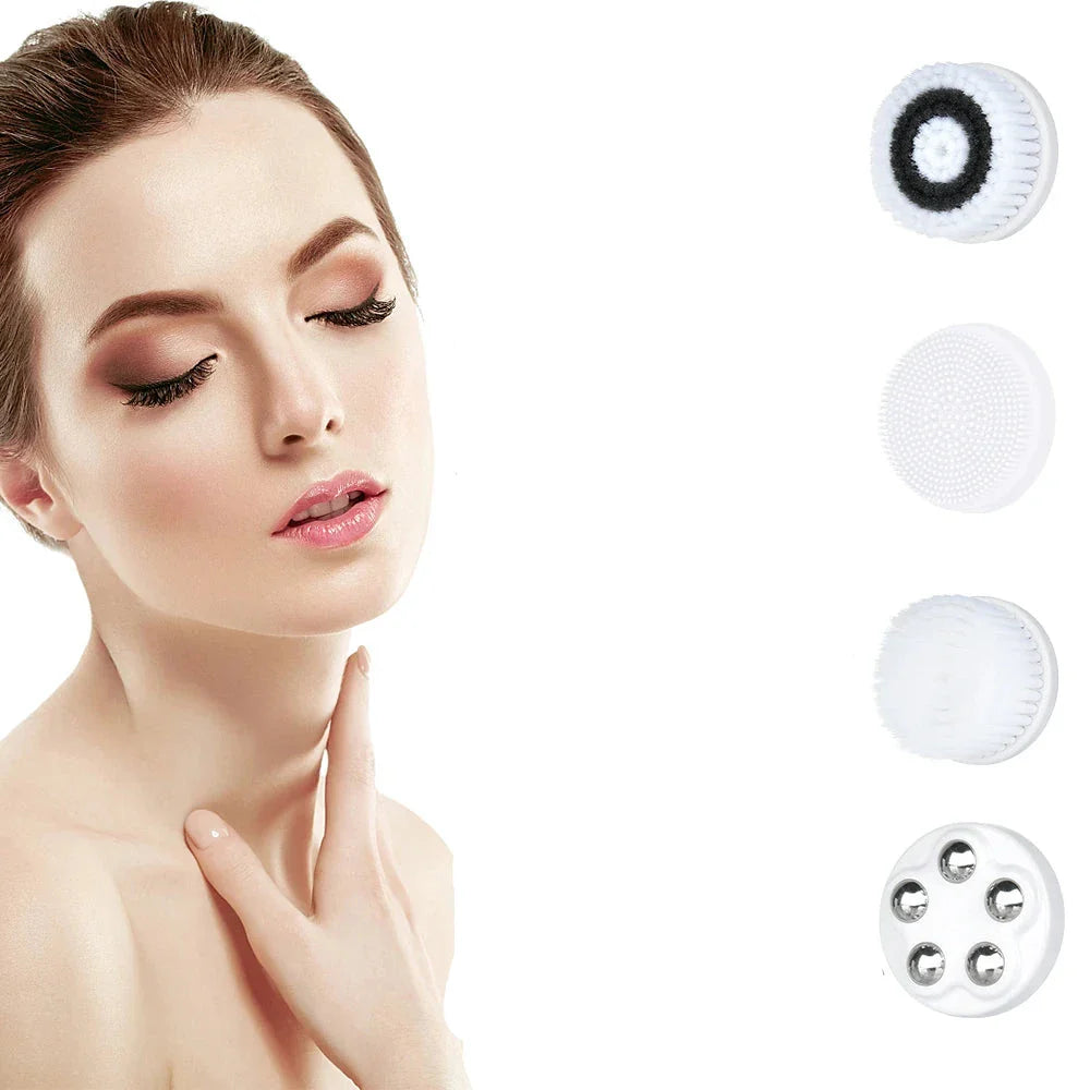 Electric Facial Cleansing Brush  4-in-1 Skincare System - Detailed view