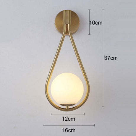 Modern Wall Sconce  Brushed Gold Globe Light - Product detail 13
