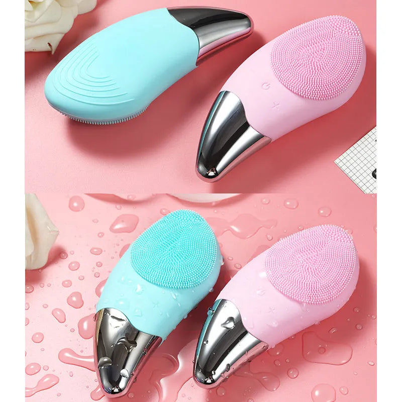 Electric Facial Cleansing Brush  6-Speed Ultrasonic Silicone - Product example