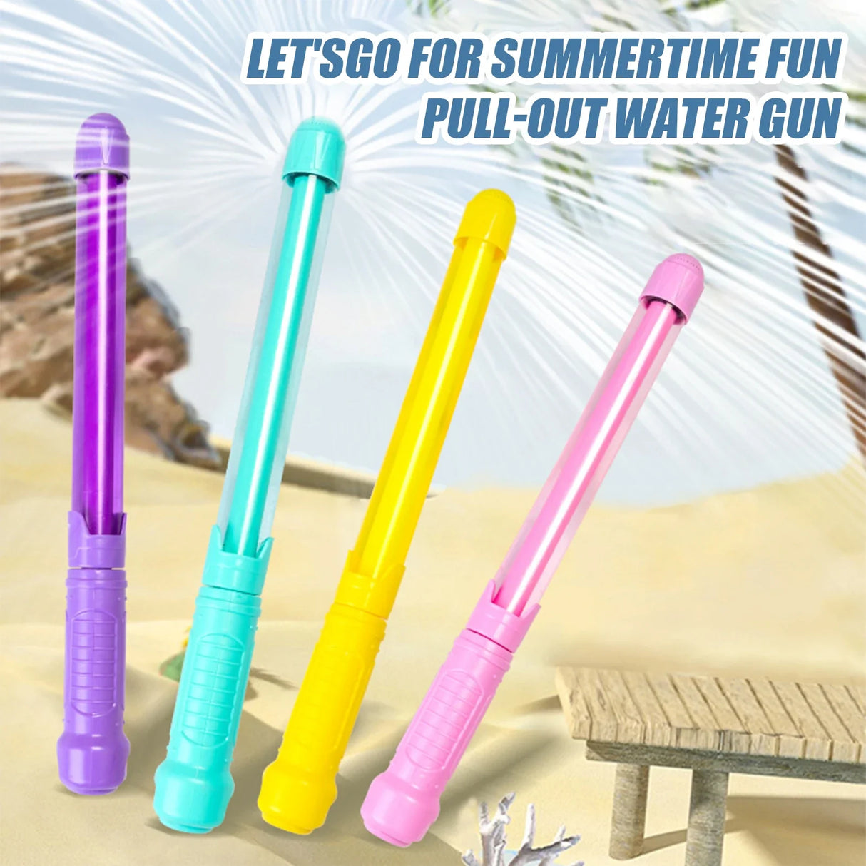 Summer Water Blaster Pull-Out Sprayer with Multi-Color Design - Product showcase