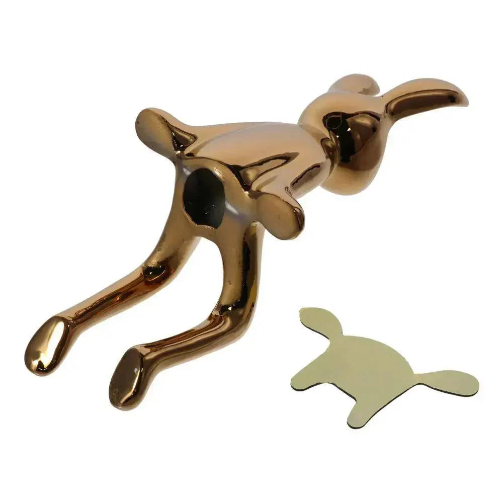 Modern Rabbit Figurine Gold Metallic Shelf Decor - Product detail 4