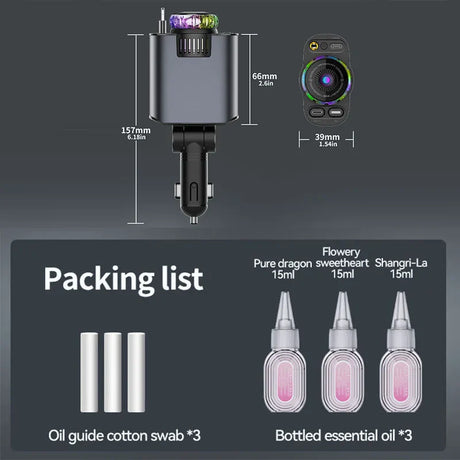 Smart Car Charger  LED Star Projector With Air Freshener - Product detail 10