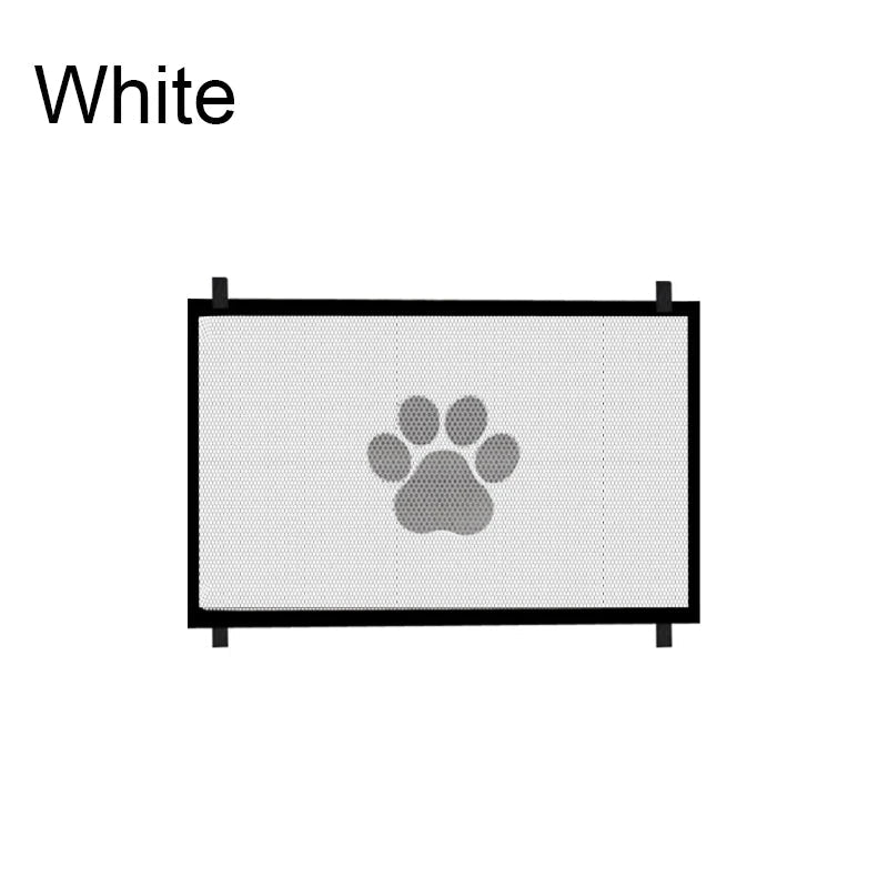 Retractable Pet Safety Gate  Mesh Barrier with Paw Print Design - Product detail 9