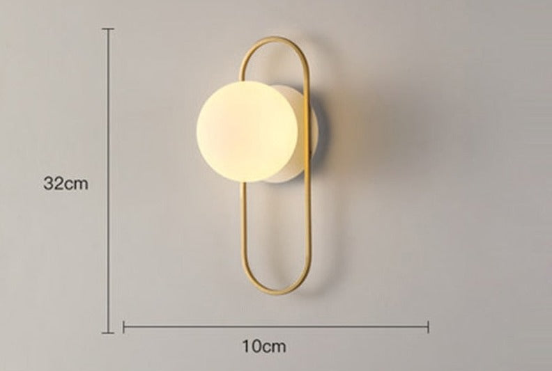Modern Wall Sconce Gold Globe Glass Shade - Product detail 14