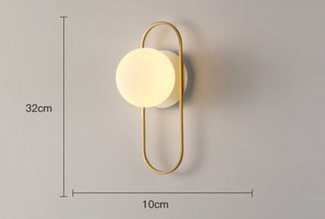 Modern Wall Sconce  Gold Globe Glass Shade - Product detail 14