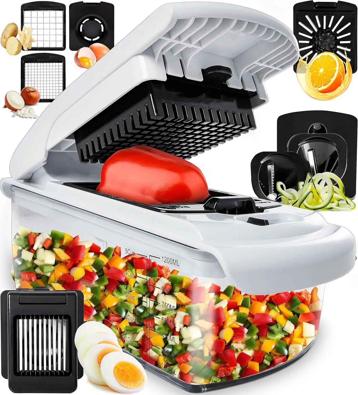 Multi-Function Vegetable Chopper  6-in-1 Food Prep System - Product showcase