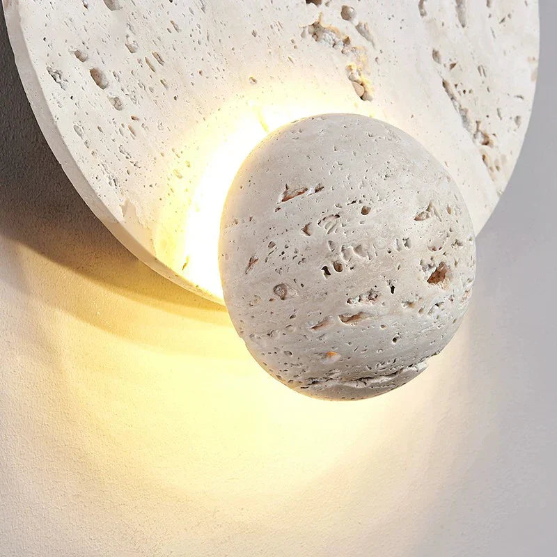 Stone Wall Light Natural Textured Round Design - Product detail 6