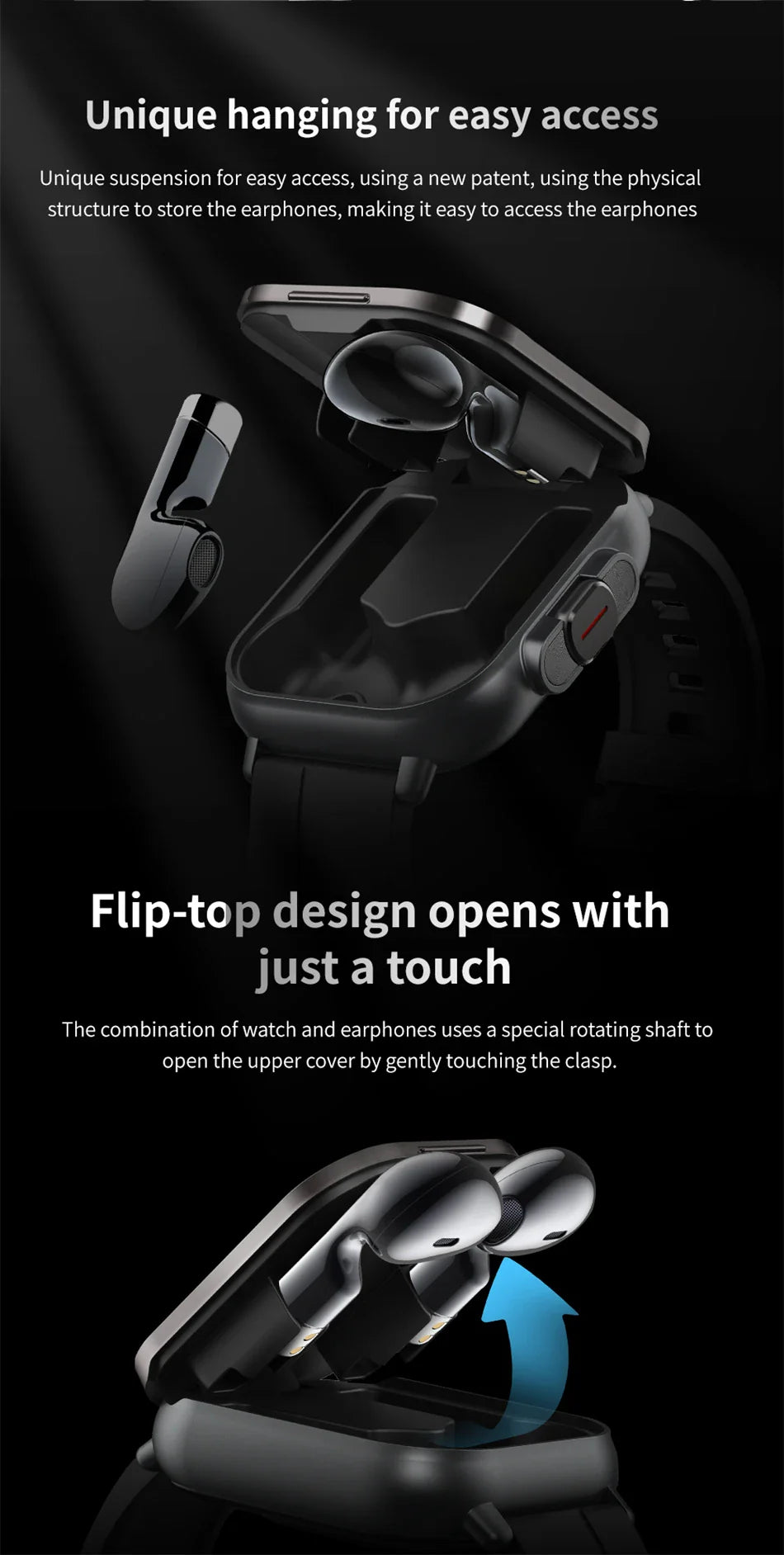 Smart Fitness Watch  2-in-1 AMOLED With Wireless Earbuds - Product detail 10