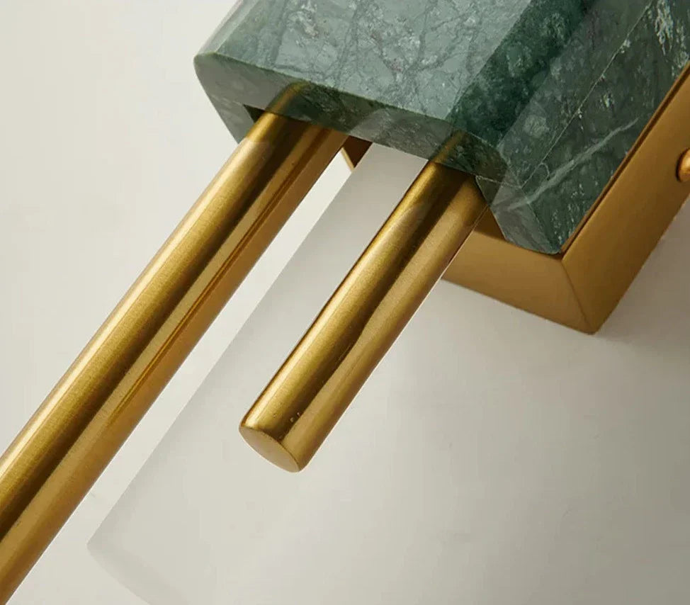 Modern Marble Wall Light Green Stone LED Sconce - Product detail 12
