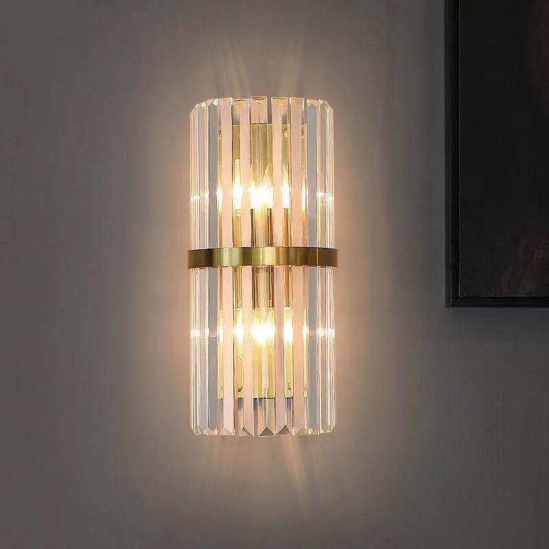 Crystal Wall Sconce Gold Band Prism Design - Product detail 4