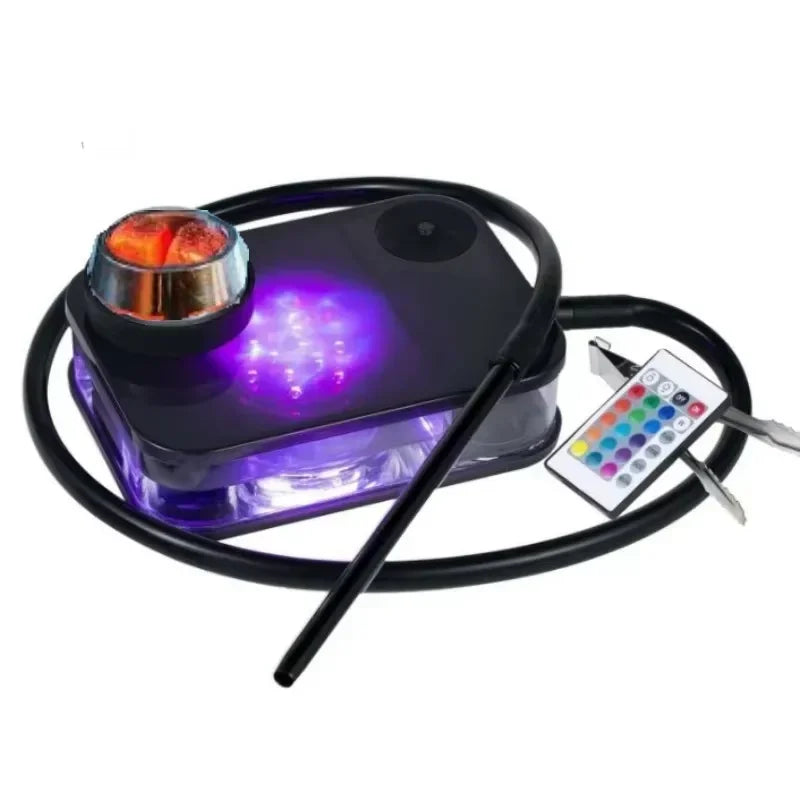 Modern Portable Hookah LED Illuminated Acrylic Design - Product showcase