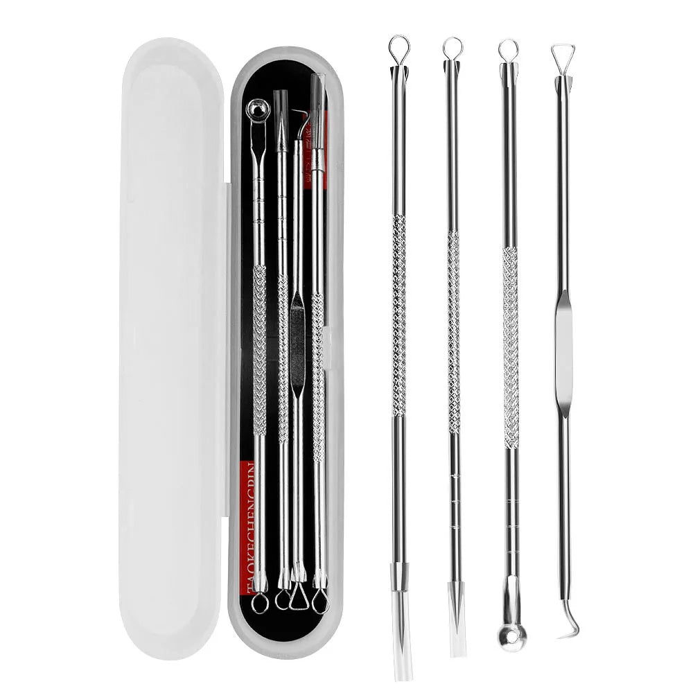 Professional Skin Care Tools  Stainless Steel Extraction Kit with Case - Product showcase