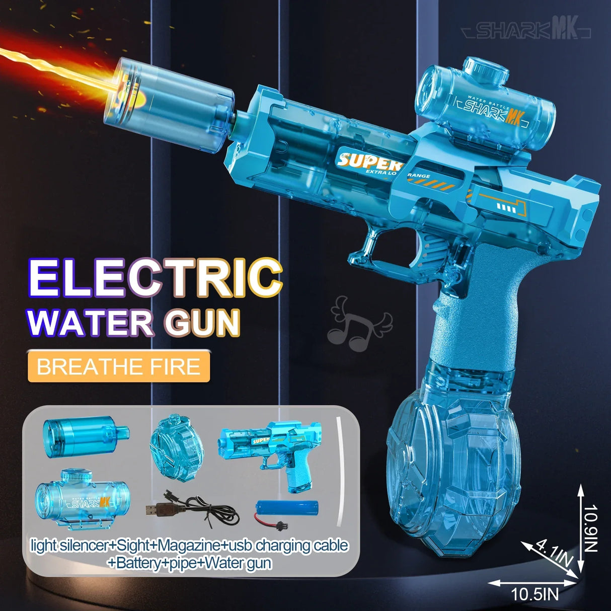 LED Water Gun  Automatic Electric Blaster With Light Effects - Product detail 9