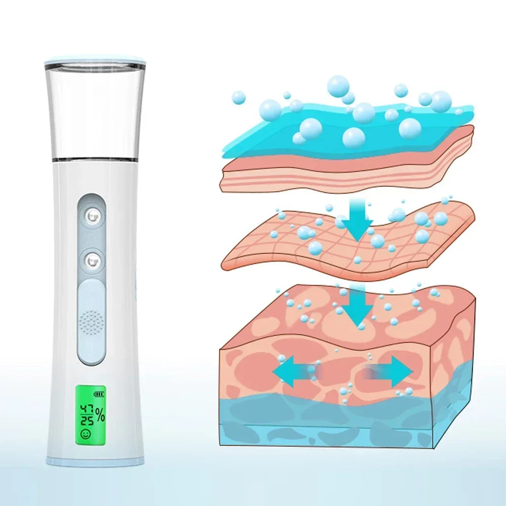 Portable Skin Moisturizer  Digital LCD Nano Mist Device - Product example
