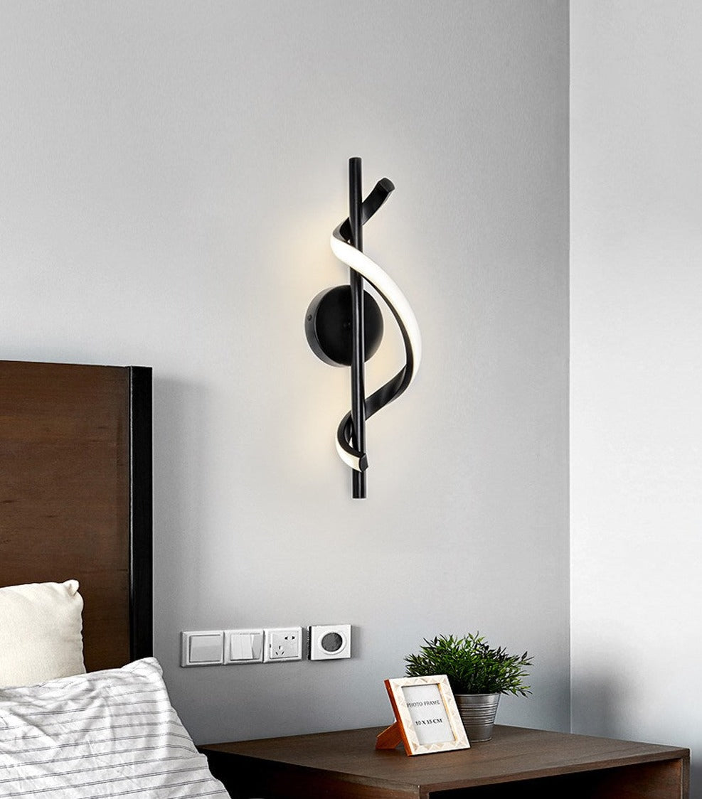 Modern Spiral Wall Light Gold White LED Design - Product detail 6