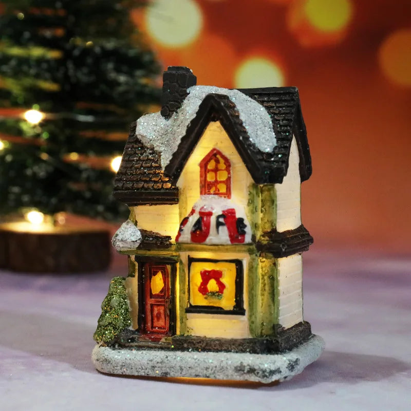 Illuminated Christmas House  LED Winter Village Decoration - Product showcase