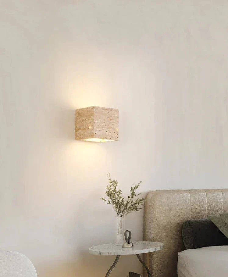 Modern Stone Wall Light Natural Travertine Finish - Product detail 11