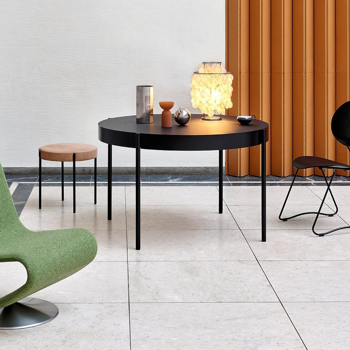 Seashell Table Lamp Mother of Pearl Cascading Design - Product detail 9