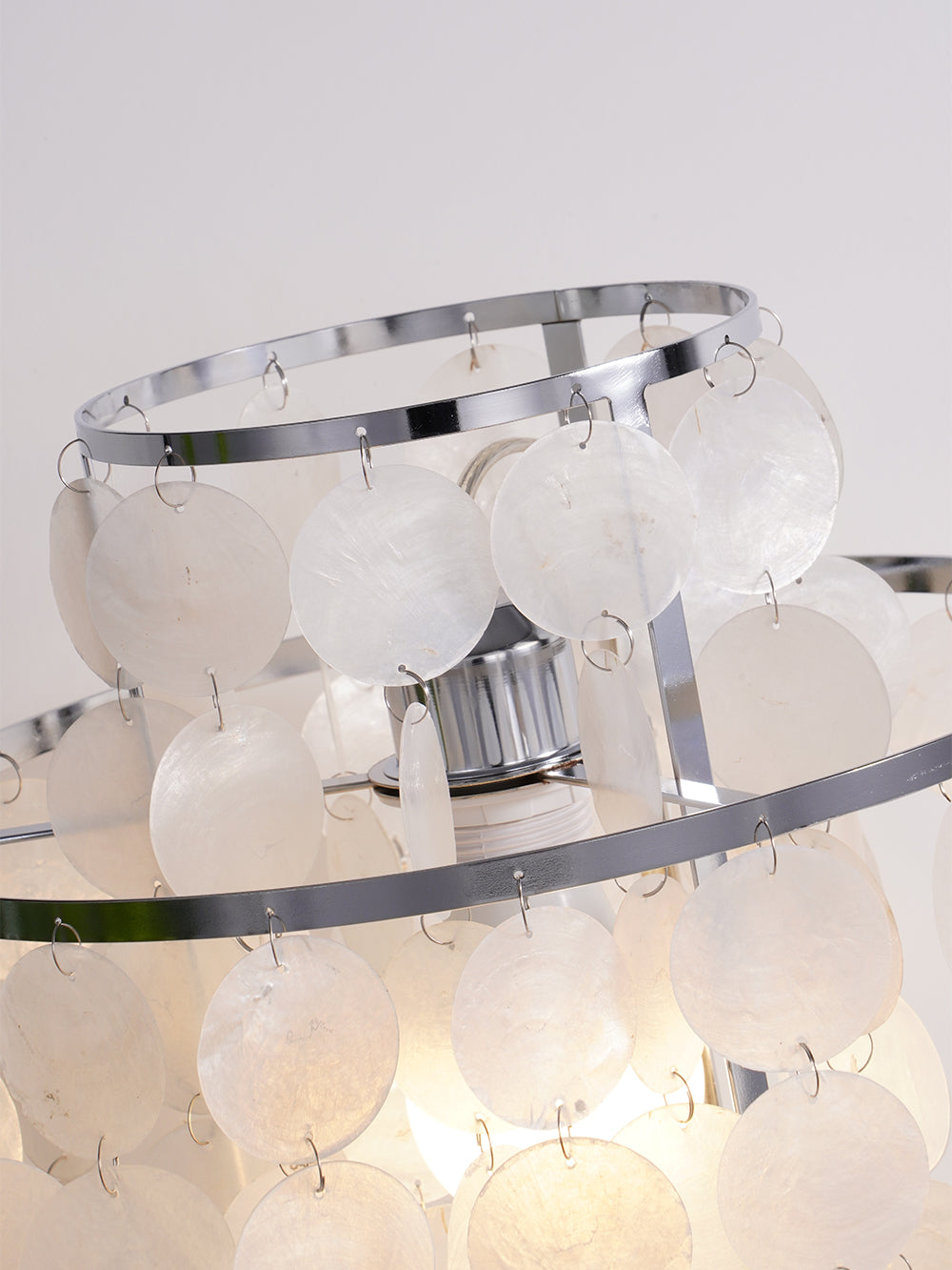 Seashell Table Lamp Mother of Pearl Cascading Design - Product detail 10