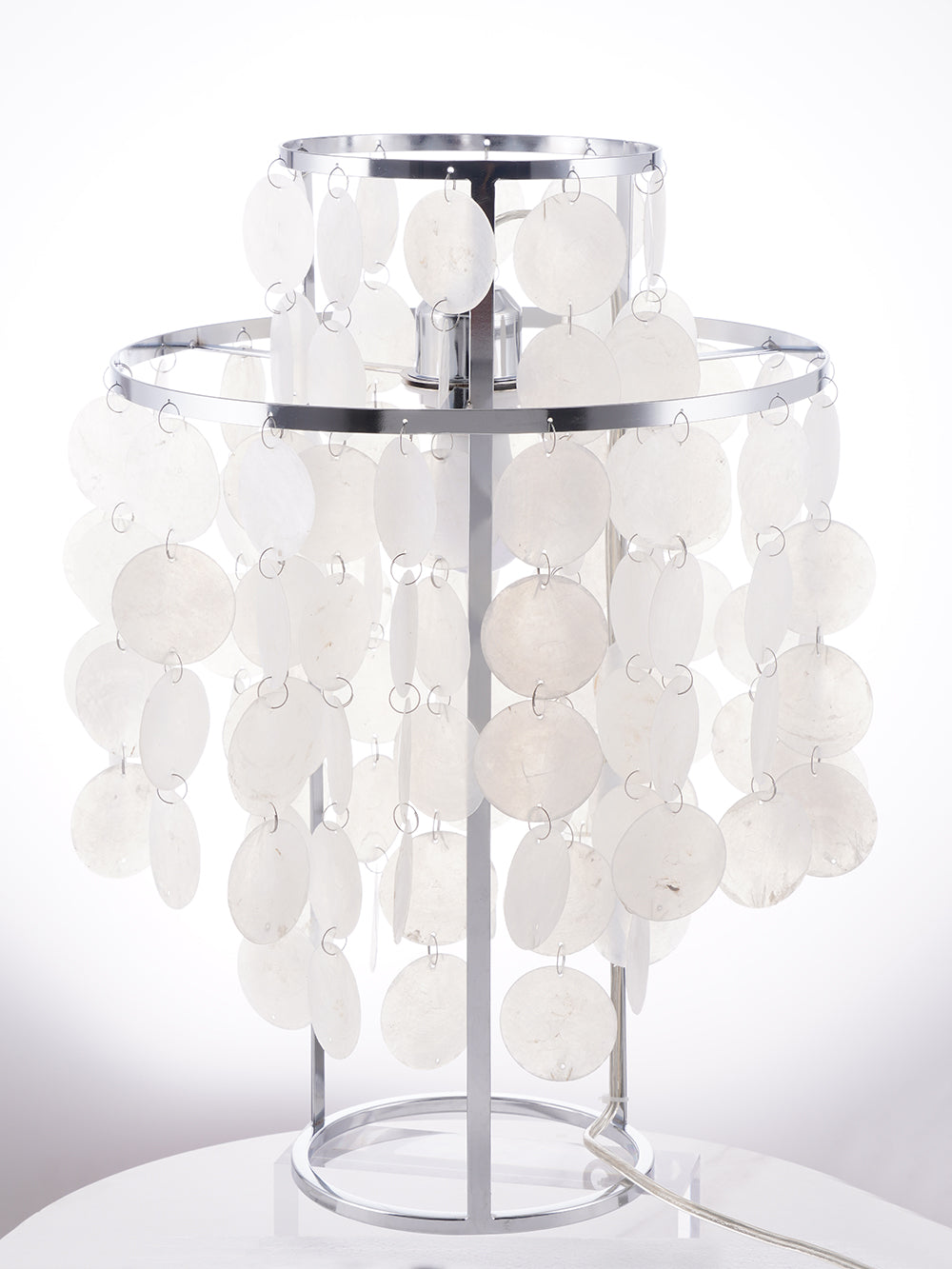 Seashell Table Lamp Mother of Pearl Cascading Design - Product detail 15