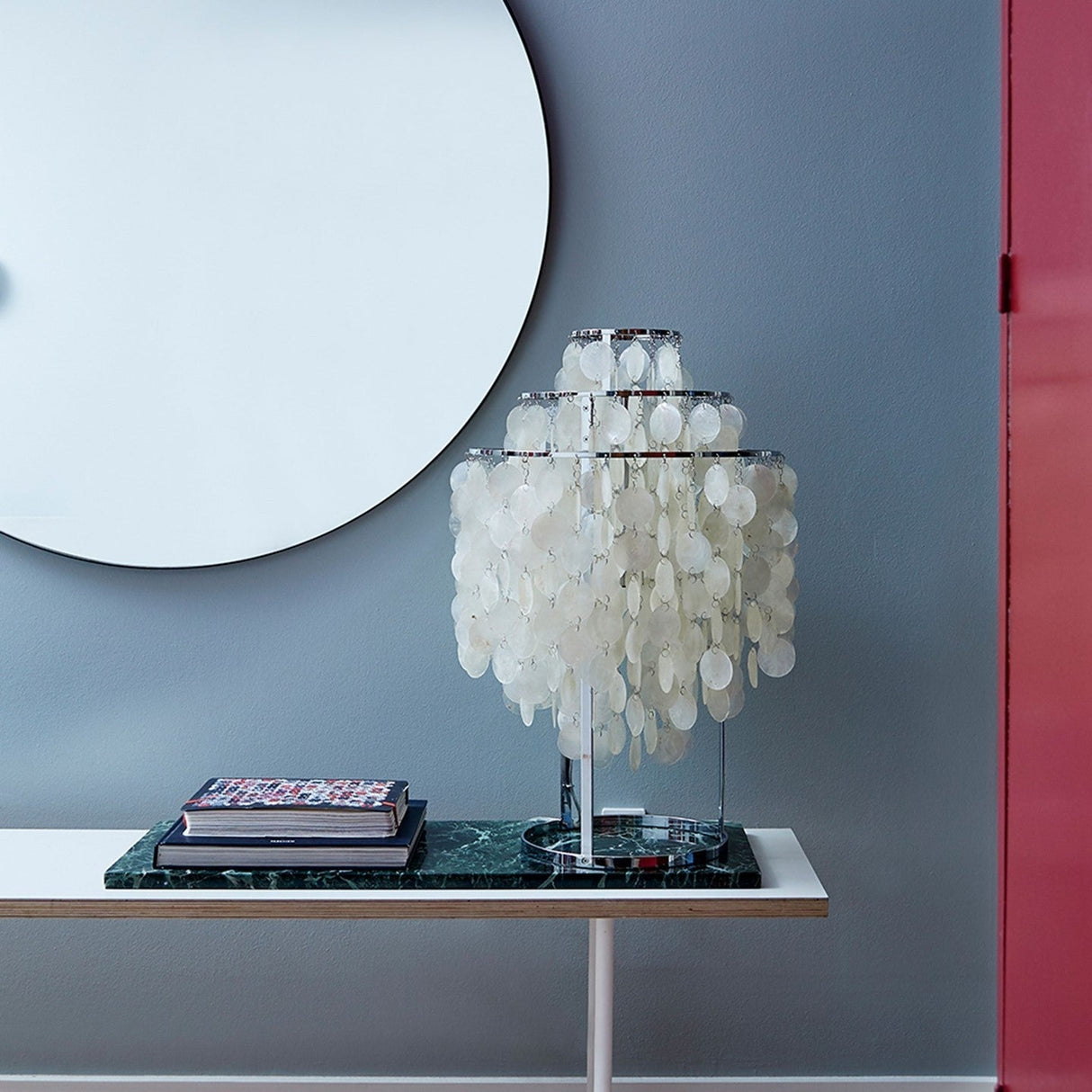 Seashell Table Lamp Mother of Pearl Cascading Design - Product detail 22