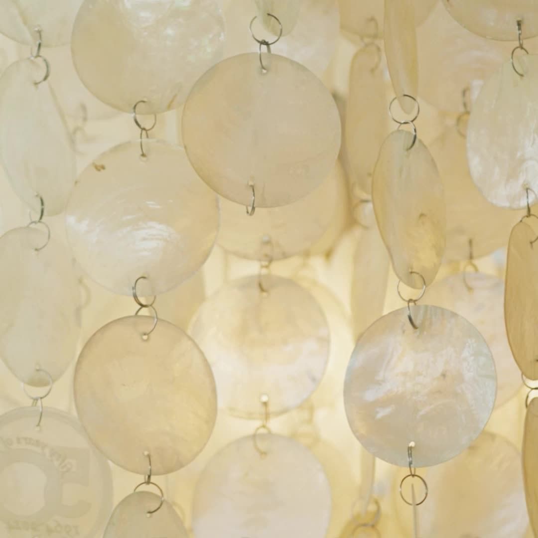 Seashell Table Lamp Mother of Pearl Cascading Design - Product detail 27