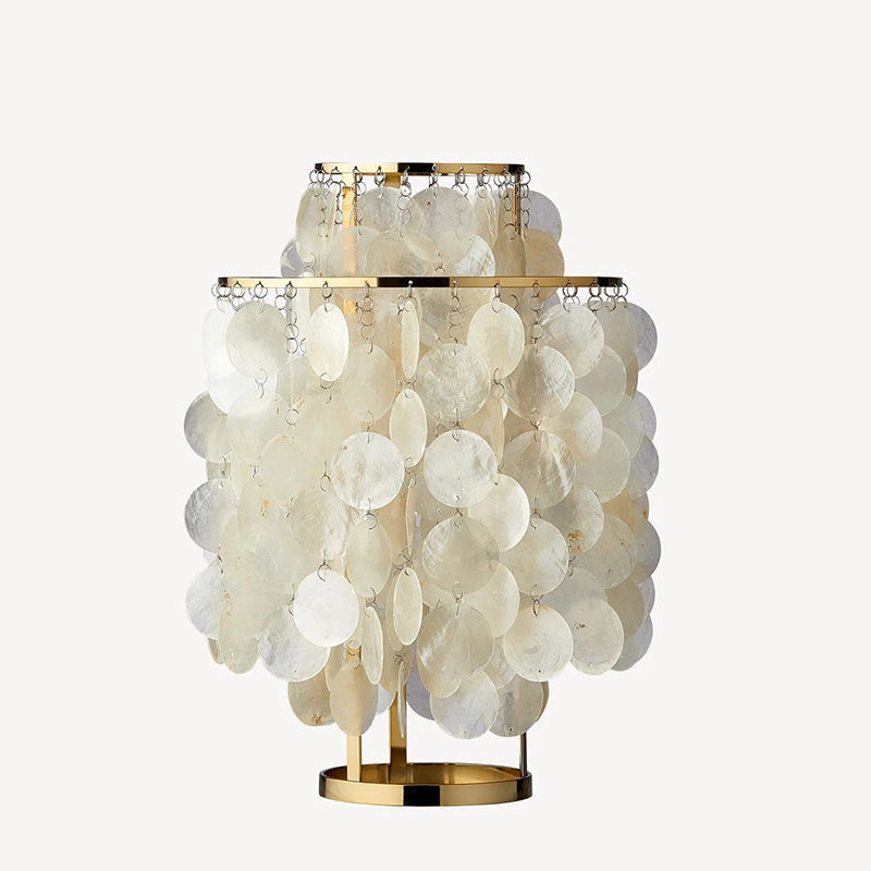 Seashell Table Lamp Mother of Pearl Cascading Design - Product detail 38