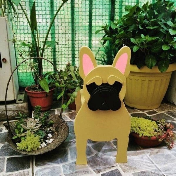 Boston Terrier Planter Decorative Garden Dog Sculpture - Product detail 16
