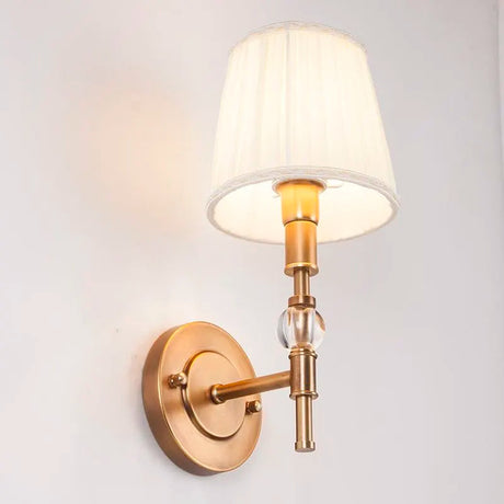 Modern Wall Sconce  Brushed Gold Crystal Accent - Product detail 9