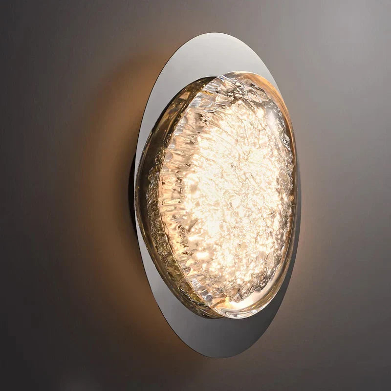 Modern LED Wall Light Crystal Glass Steel Sconce - Product detail 4
