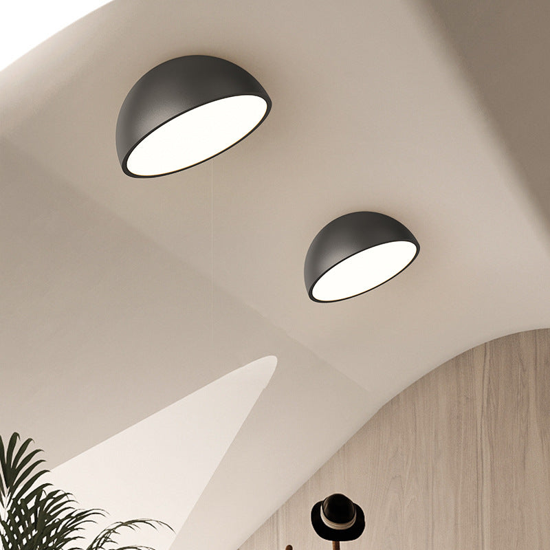 Modern Semicircular Ceiling Light Sleek Metal Hemisphere Design - Product example