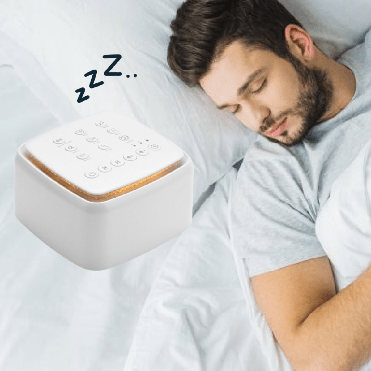 White Noise Sleep Machine Compact Soothing Sound Generator - Product showcase
