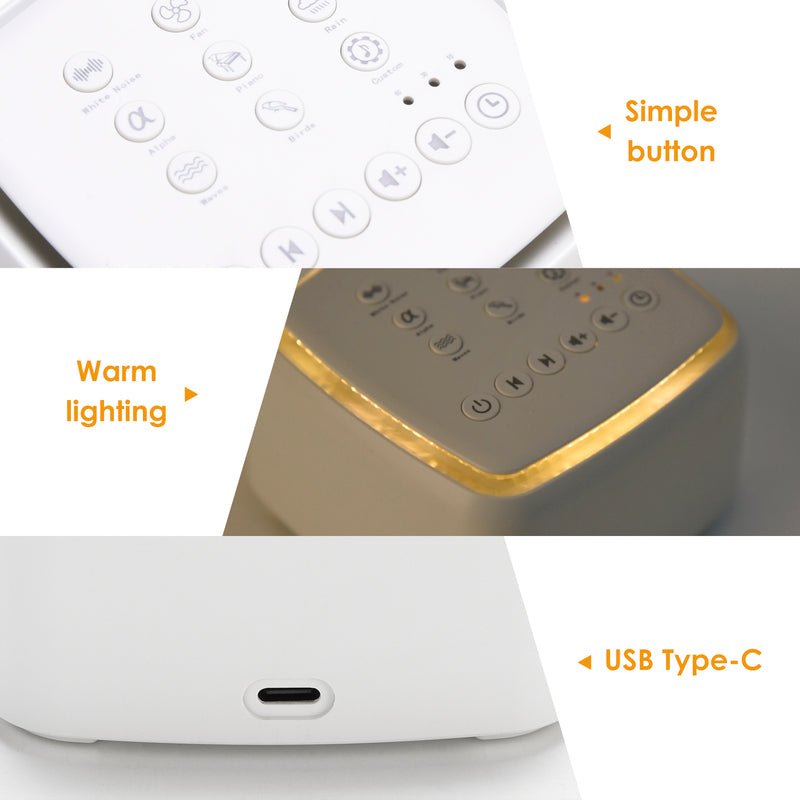White Noise Sleep Machine Compact Soothing Sound Generator - Detailed view