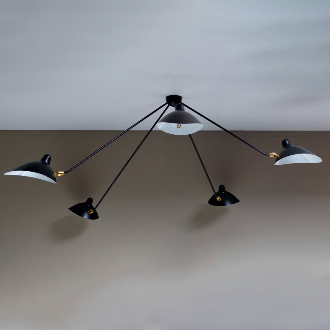 Modern Spider Ceiling Lamp 5-Arm Adjustable Metal Design - Product detail 7