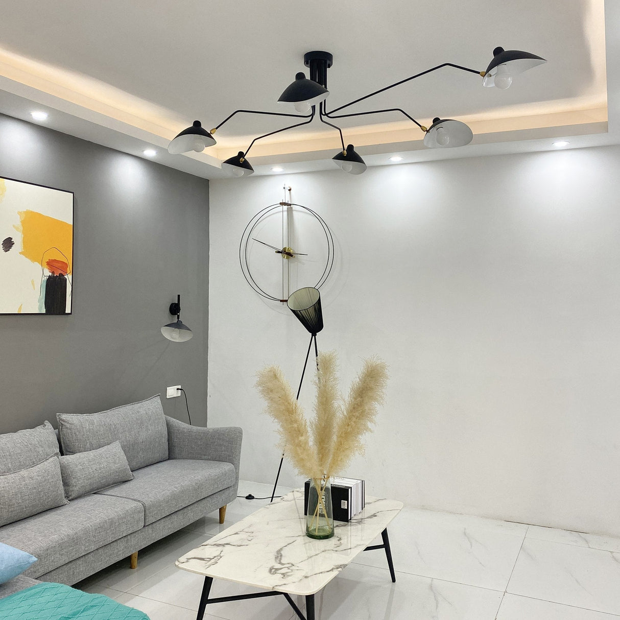 Modern Ceiling Light 3-Arm Adjustable Design - Product example