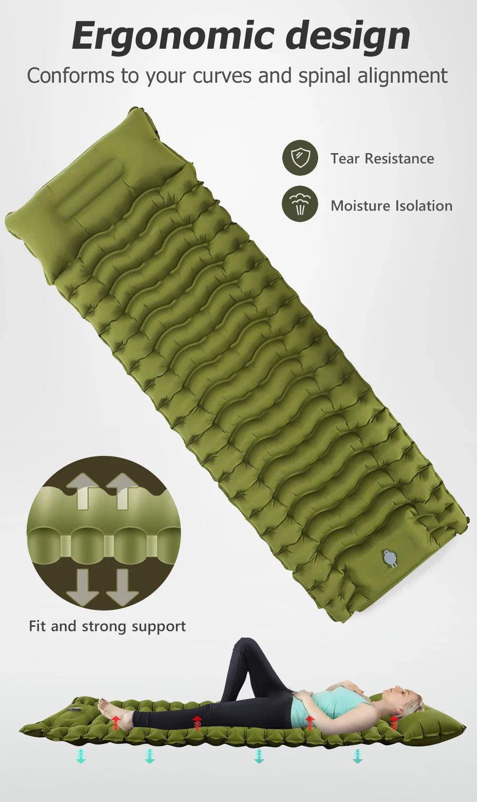 Ultralight Camping Mat  Self-Inflating Outdoor Sleeping Pad - Product detail 8