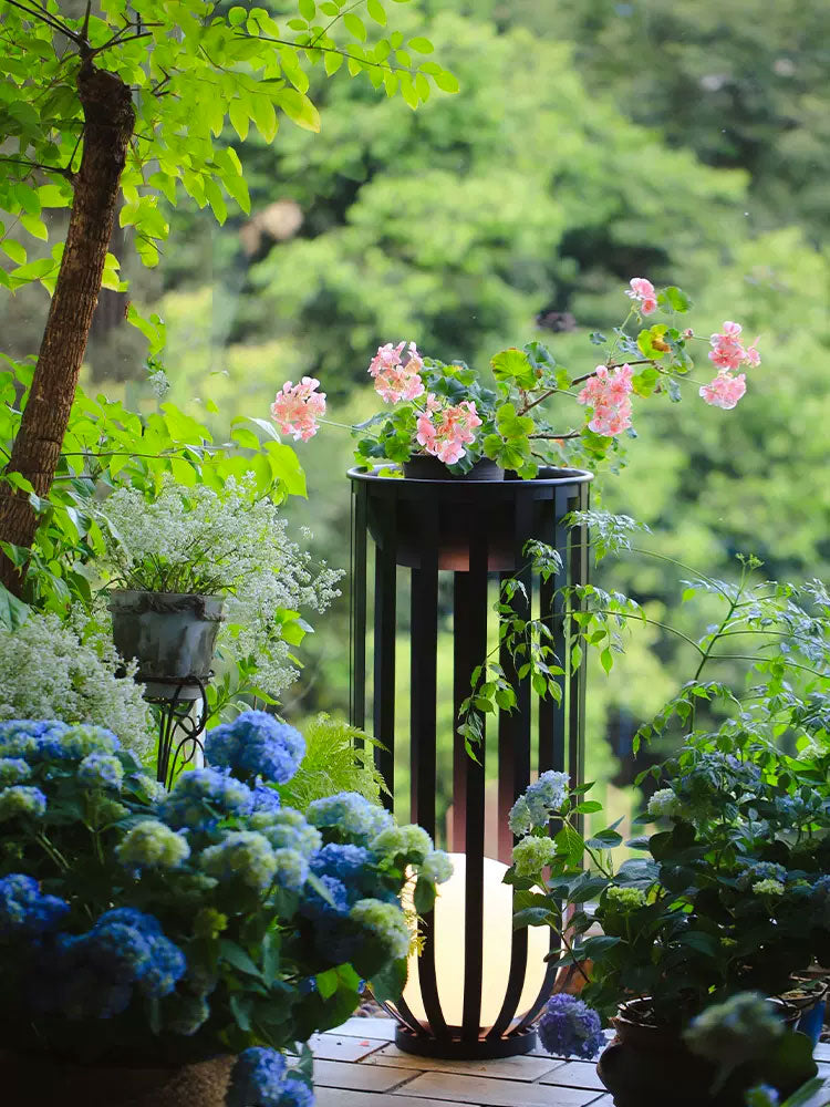 Modern Solar Garden Light Cage Design With Dual Power - Product detail 11