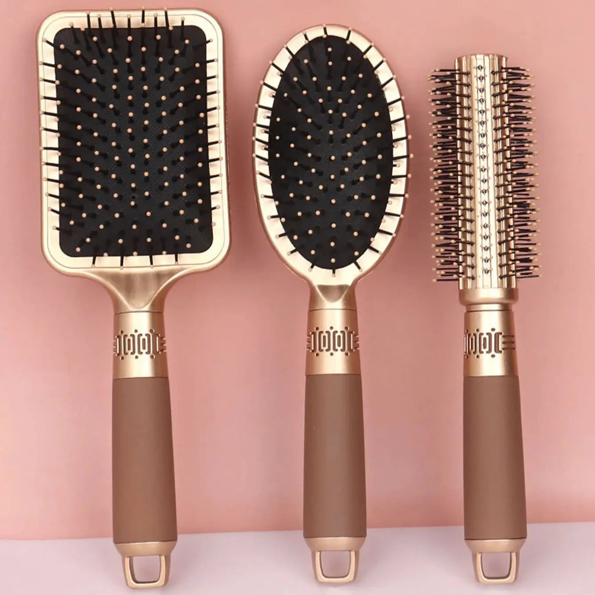 Professional Hair Brush Set  Anti-Static Paddle  Round Brushes - Product example