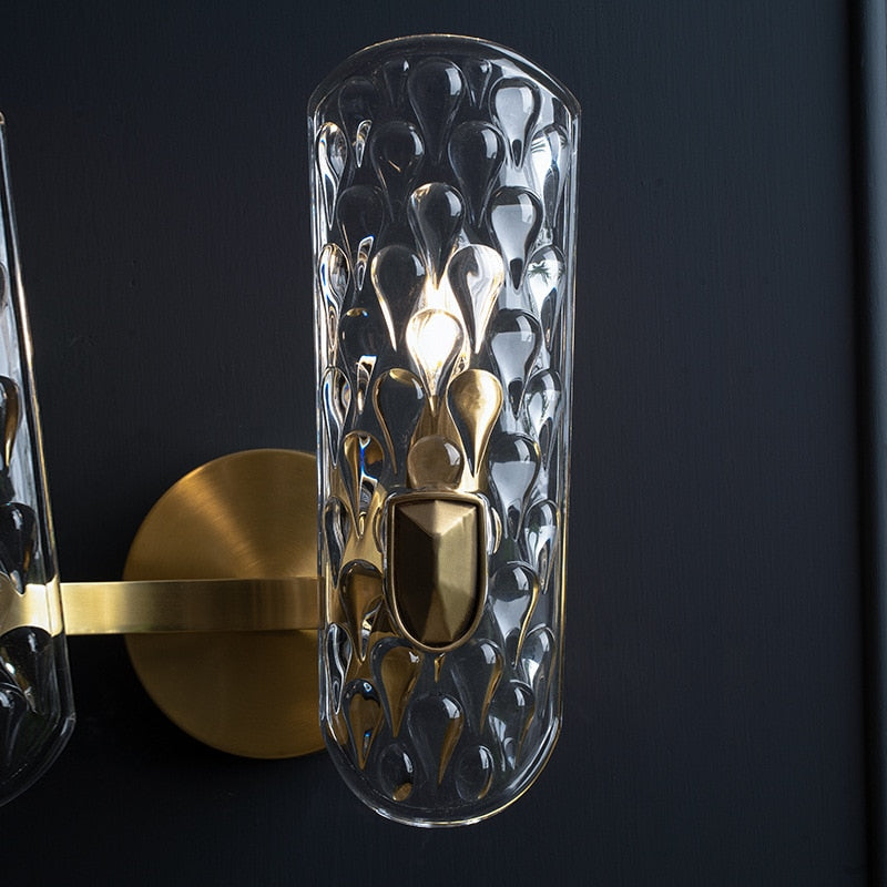 Modern Wall Sconce Crystal Glass with Gold Base - Product detail 6