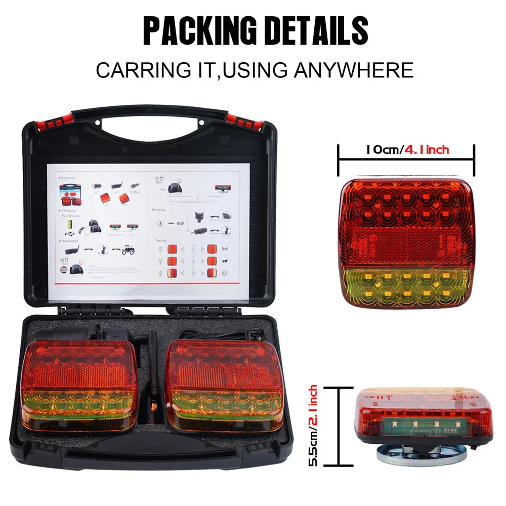 Wireless LED Trailer Lights  Magnetic Mount with Dual Color Signal - Product detail 7