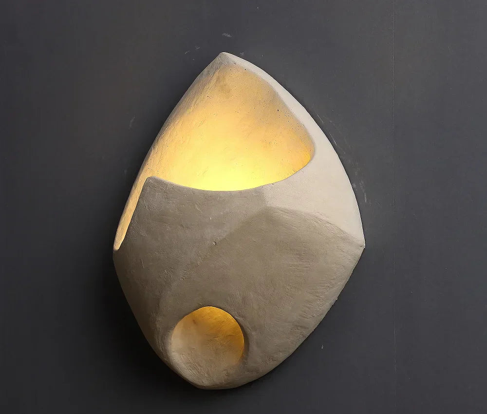 Minimalist Wall Sconce Sculptural Cement Design - Product detail 8