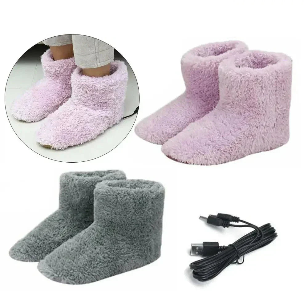 Heated Indoor Slippers  USB Powered Plush Comfort - Product example