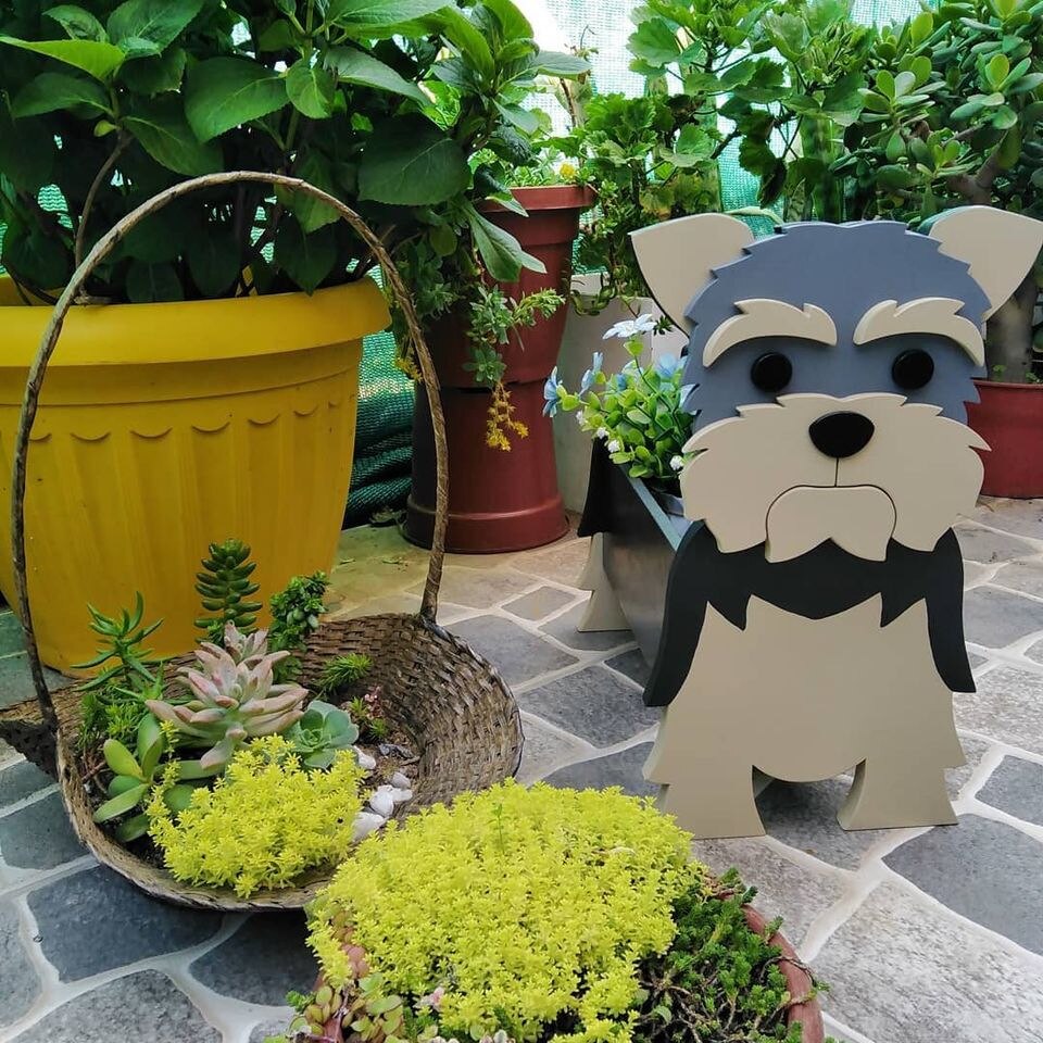 Boston Terrier Planter Decorative Garden Dog Sculpture - Product detail 30