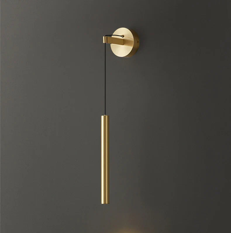 Modern Wall Reading Light Slim Copper LED Sconce - Product detail 9