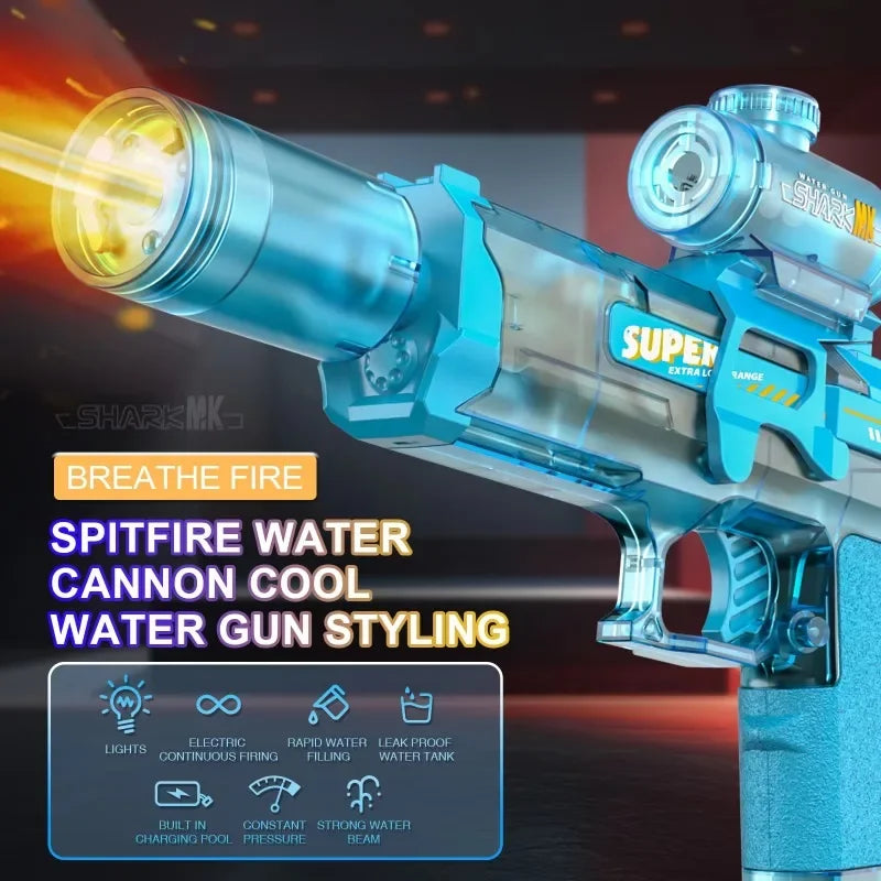 LED Water Gun  Automatic Electric Blaster With Light Effects - Product detail 4