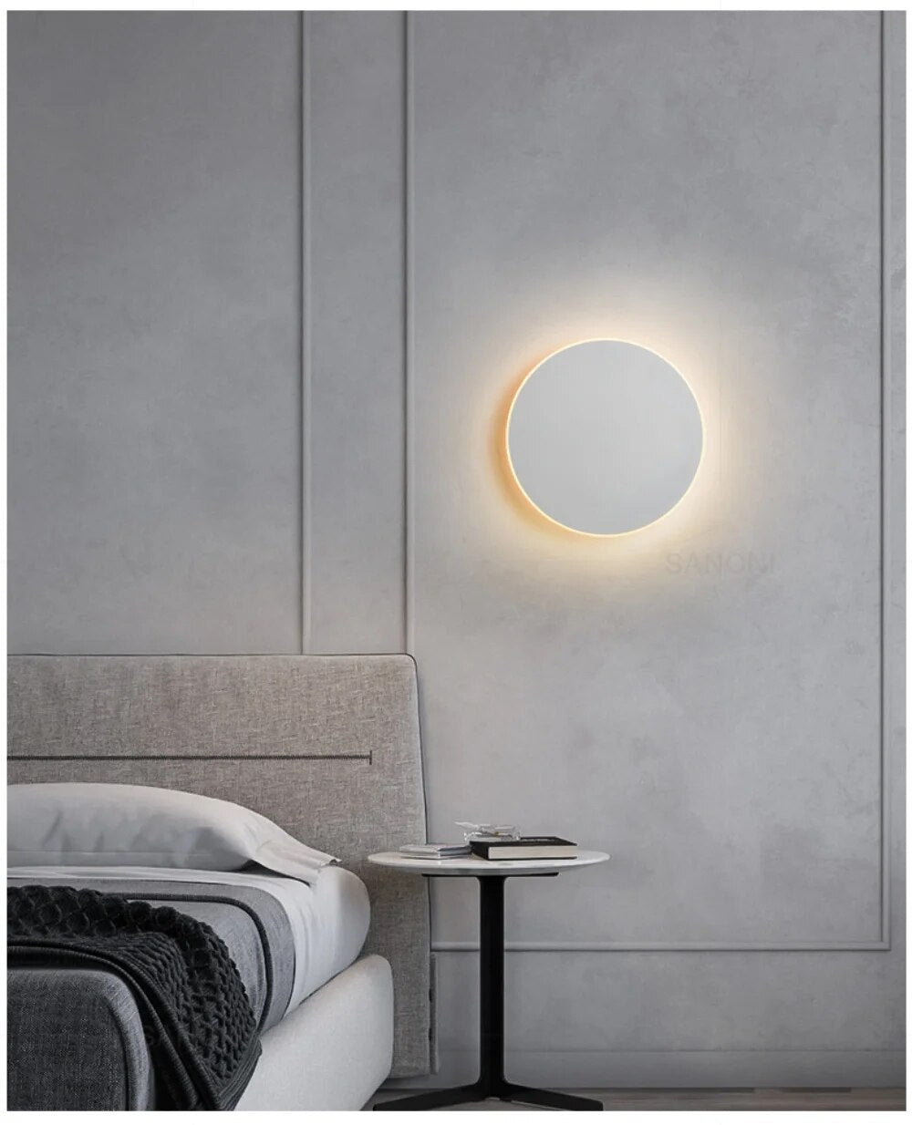 Modern LED Wall Light Circular Backlit Design - Product detail 9