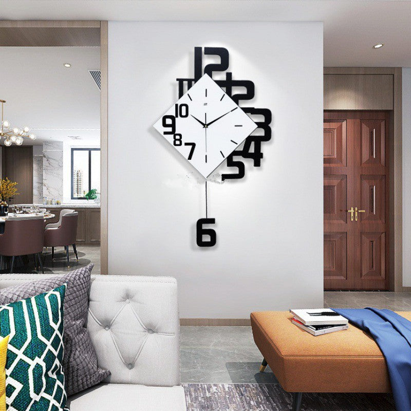 Modern Wall Clock  Asymmetric Number Design - Product detail 5