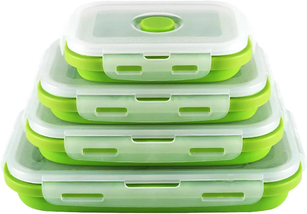 Collapsible Silicone Food Containers Leak-Proof Storage Set - Product showcase