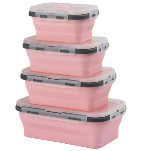 Collapsible Silicone Food Containers Leak-Proof Storage Set - Product detail 11