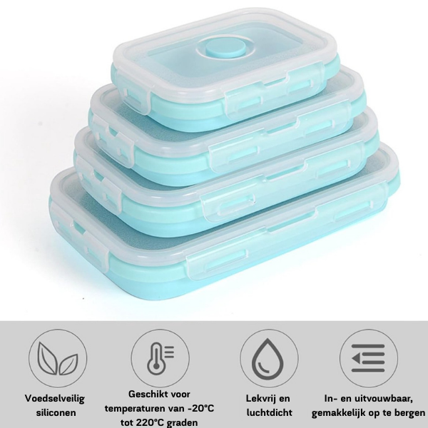 Collapsible Silicone Food Containers Leak-Proof Storage Set - Product detail 5